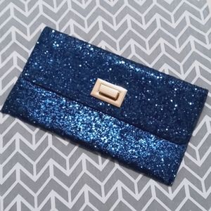 Blue Sparkling Hand Bag